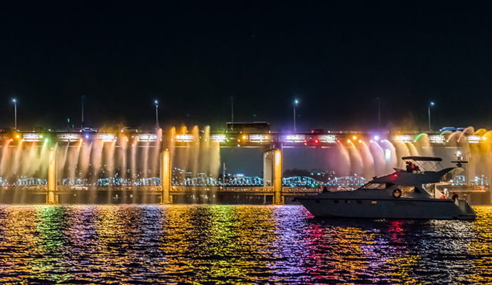 무지개분수 관람